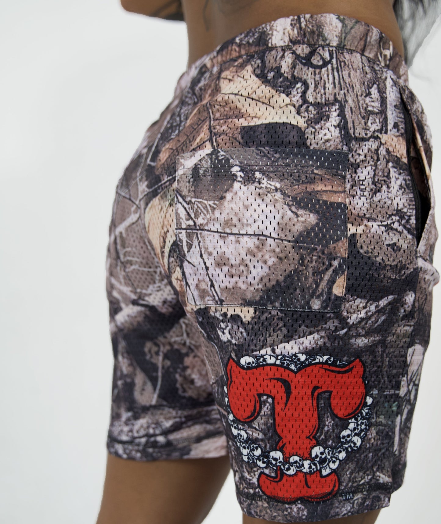 'Revenge' Camo Mesh Shorts
