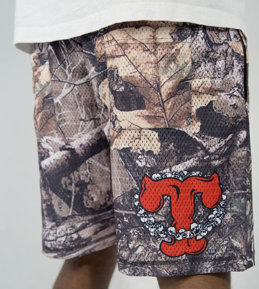 'Revenge' Camo Mesh Shorts