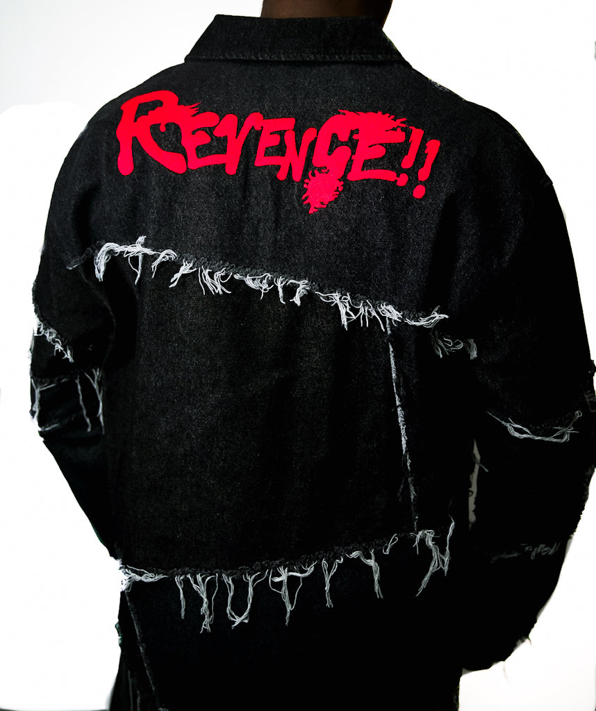 Black Distressed Denim Jacket