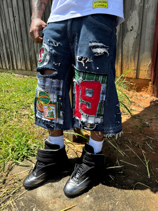 Item #05: Patchwork Flare Jorts