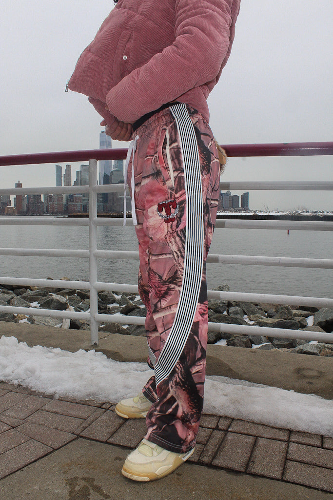 Pink Washed Heavy Camo Sweats