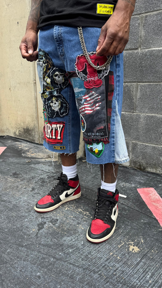 Item #01 : Patchwork Flare Jorts