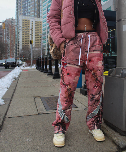 Pink Washed Heavy Camo Sweats