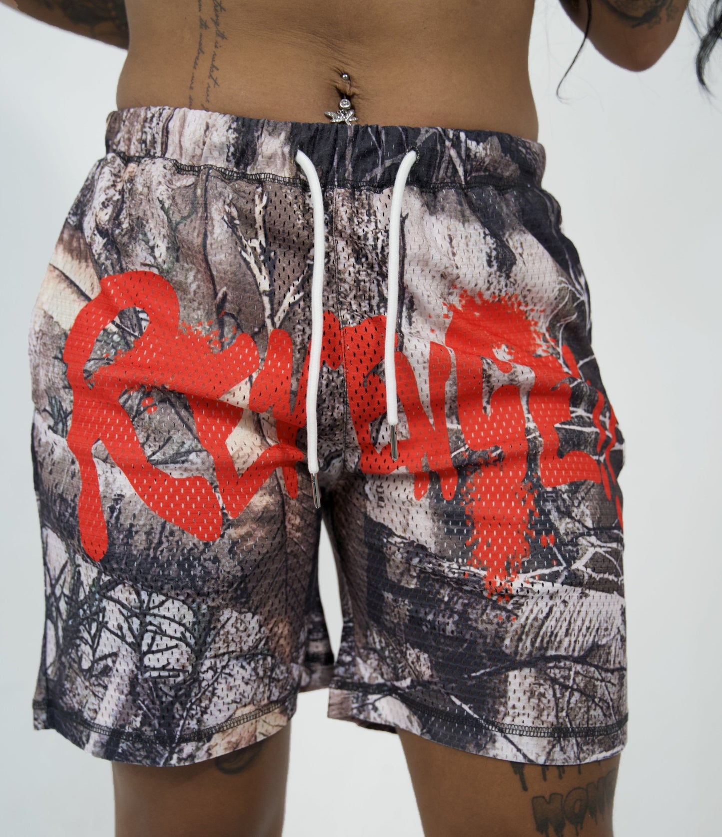 'Revenge' Camo Mesh Shorts
